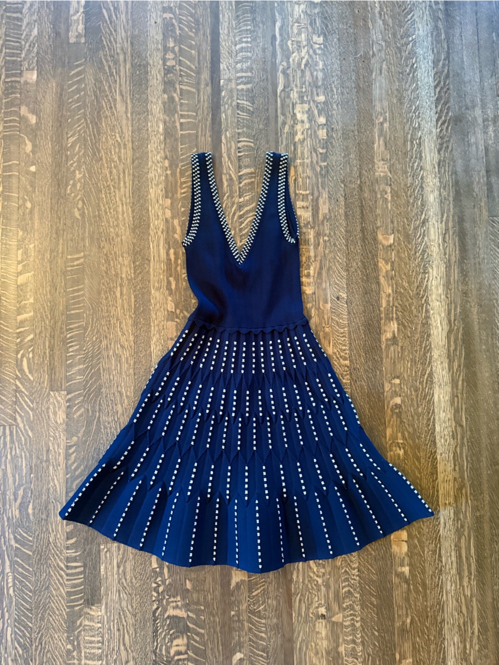 NWOT Sandro Jasm Ribbed Stretch Knit Dress